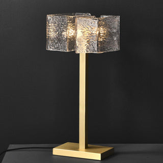 Blyn Lampe de Table Laiton Verre Artistique de Table