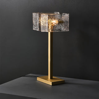Blyn Lampe de Table Laiton Verre Artistique de Table