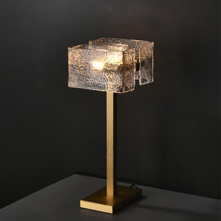 Blyn Lampe de Table Laiton Verre Artistique de Table