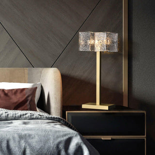 Blyn Lampe de Table Laiton Verre Artistique de Table