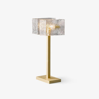 Blyn Lampe de Table Laiton Verre Artistique de Table