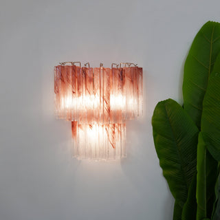 Aurora Luminaire Mural Rose Verre Lames Romantique Aquarelle