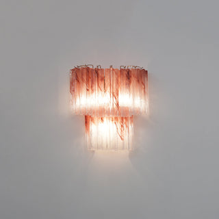 Aurora Luminaire Mural Rose Verre Lames Romantique Aquarelle
