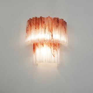 Aurora Luminaire Mural Rose Verre Lames Romantique Aquarelle