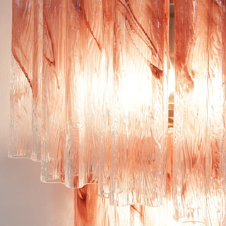 Aurora Luminaire Mural Rose Verre Lames Romantique Aquarelle