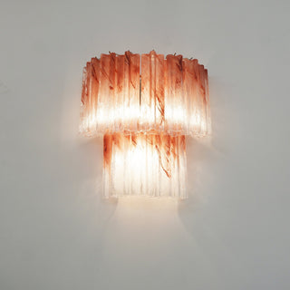 Aurora Luminaire Mural Rose Verre Lames Romantique Aquarelle