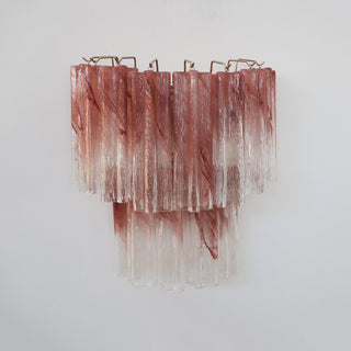 Aurora Luminaire Mural Rose Verre Lames Romantique Aquarelle