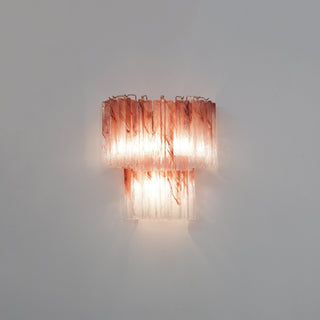 Aurora Luminaire Mural Rose Verre Lames Romantique Aquarelle