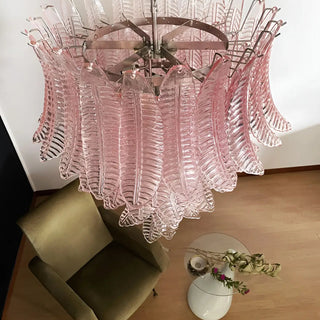 Aurora Lustre en Verre Cascadant Romantique
