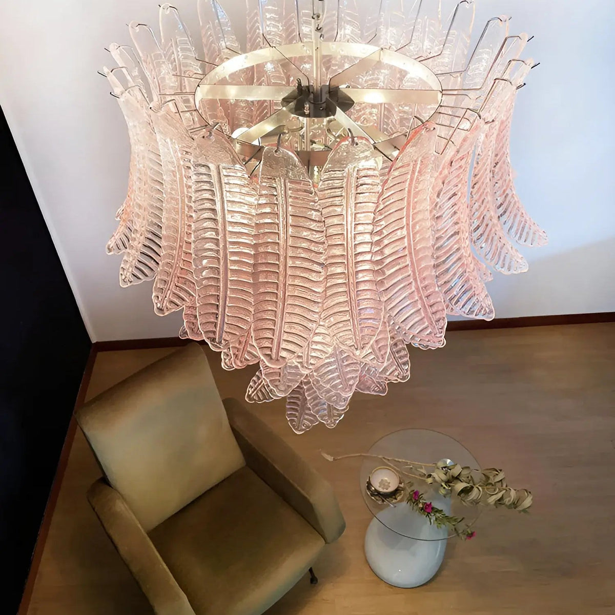 Wilaira Lustre en Verre Cascadant Romantique