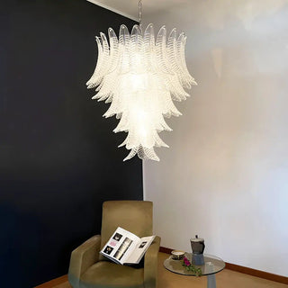 Aurora Lustre Transparent Verre Feuille Cascadant Élégant