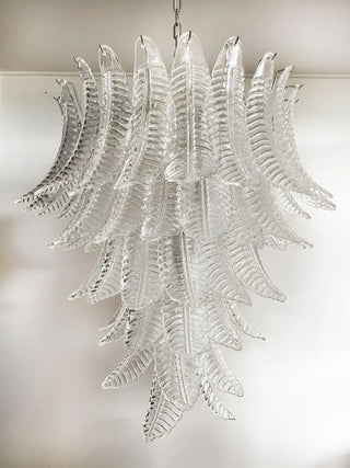 Aurora Lustre Transparent Verre Feuille Cascadant Élégant