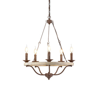 Rosalind Lustre Industriel Vintage Bois Métal Wheeler