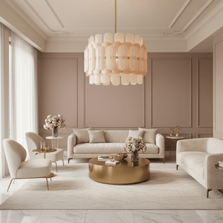 Rosalinne Petal Chandelier-Neutral Decor