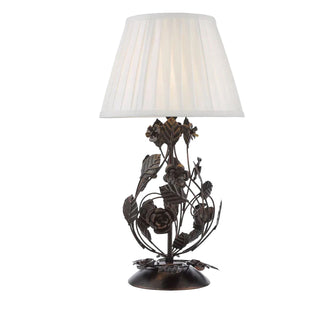 Rosaspina Wrought Iron Rose Table Lamp-Neutral Decor