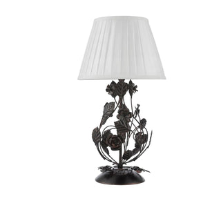Rosaspina Wrought Iron Rose Table Lamp-Neutral Decor