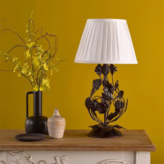 Rosaspina Wrought Iron Rose Table Lamp-Neutral Decor