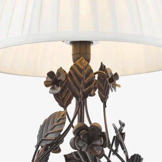 Rosaspina Wrought Iron Rose Table Lamp-Neutral Decor