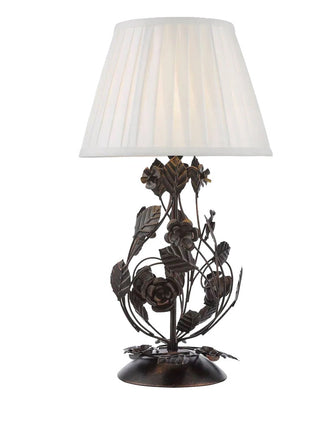 Rosaspina Wrought Iron Rose Table Lamp-Neutral Decor