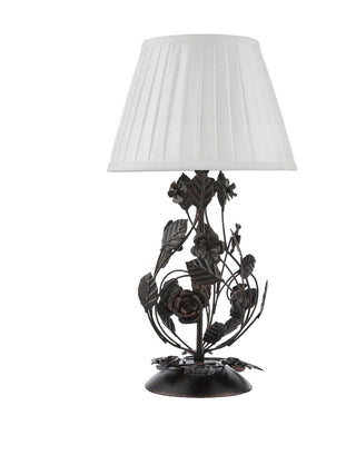 Rosaspina Wrought Iron Rose Table Lamp-Neutral Decor