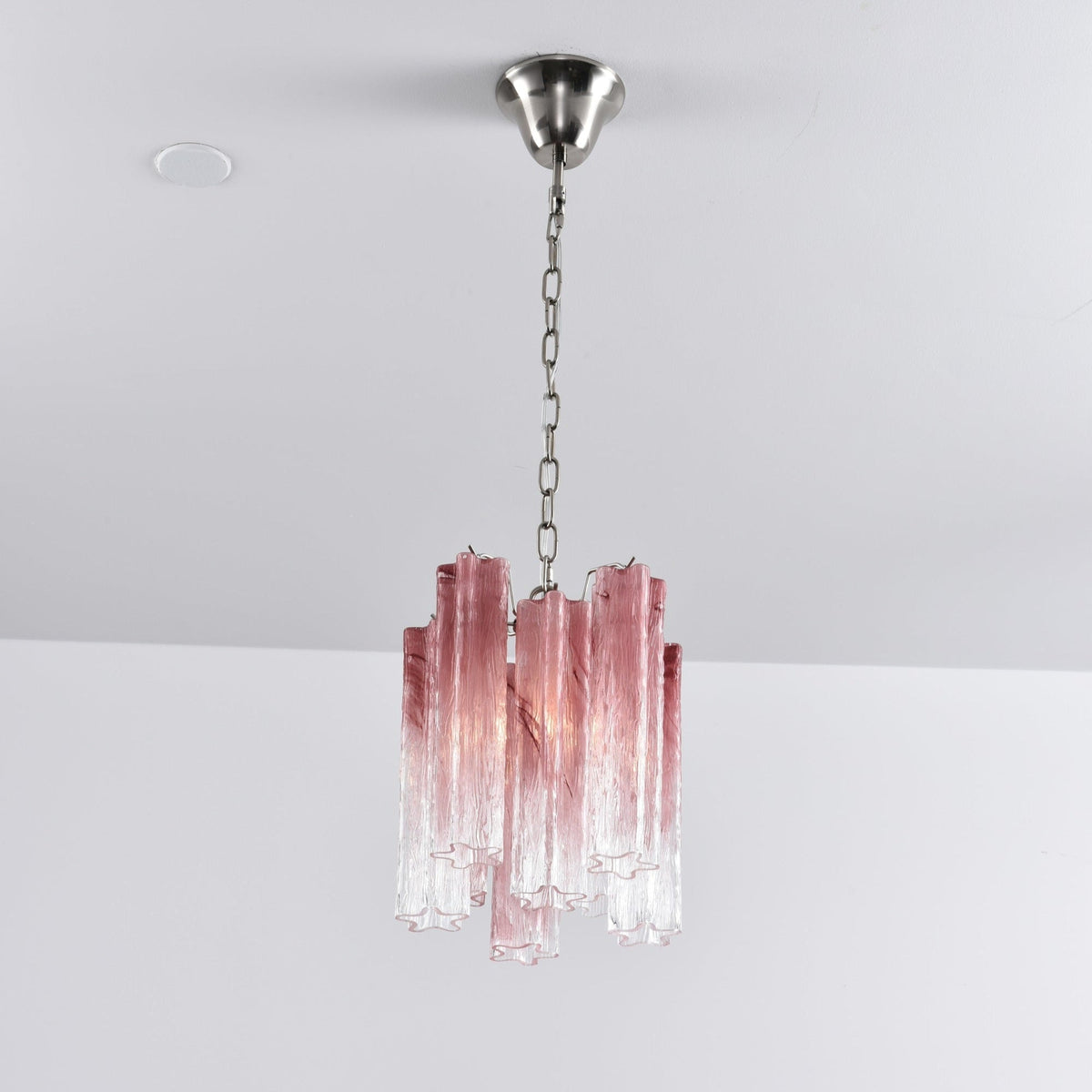Peresa Lustre Rose Dégradé Murano Verre