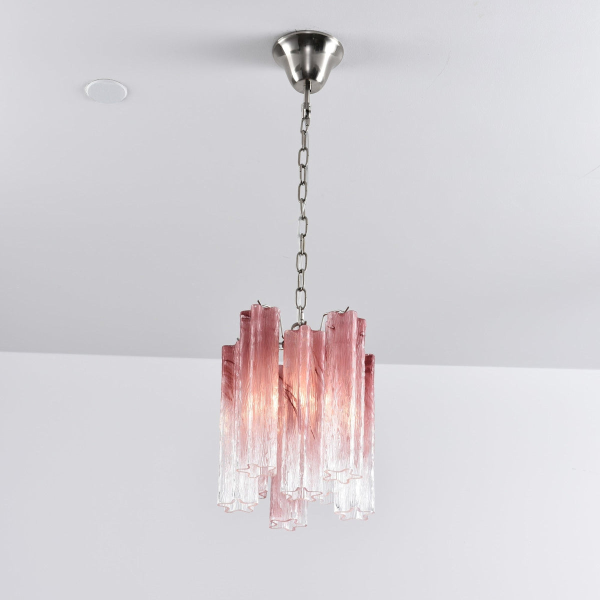 Peresa Lustre Rose Dégradé Murano Verre