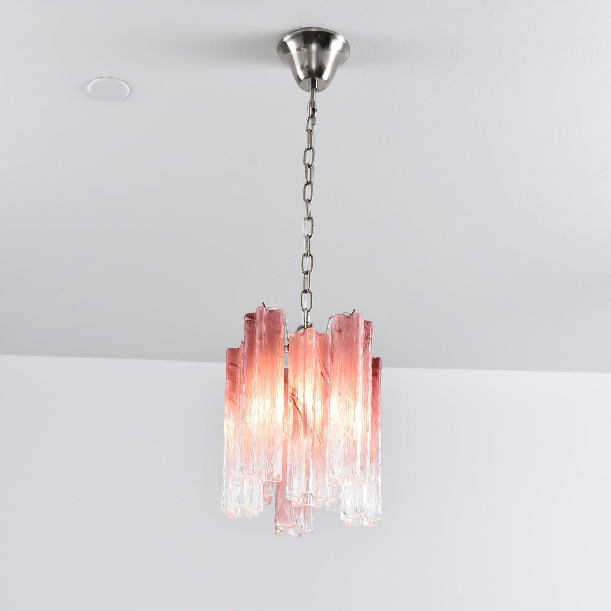 Peresa Lustre Rose Dégradé Murano Verre