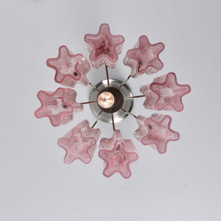 Aurora Lustre Rose Dégradé Murano Verre