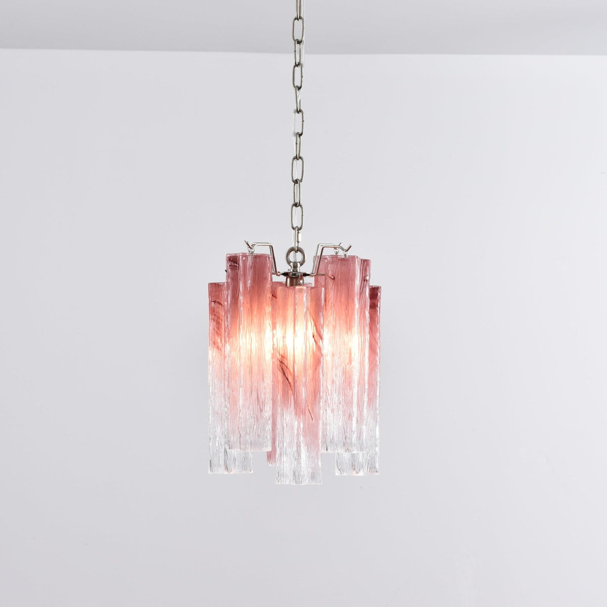 Peresa Lustre Rose Dégradé Murano Verre