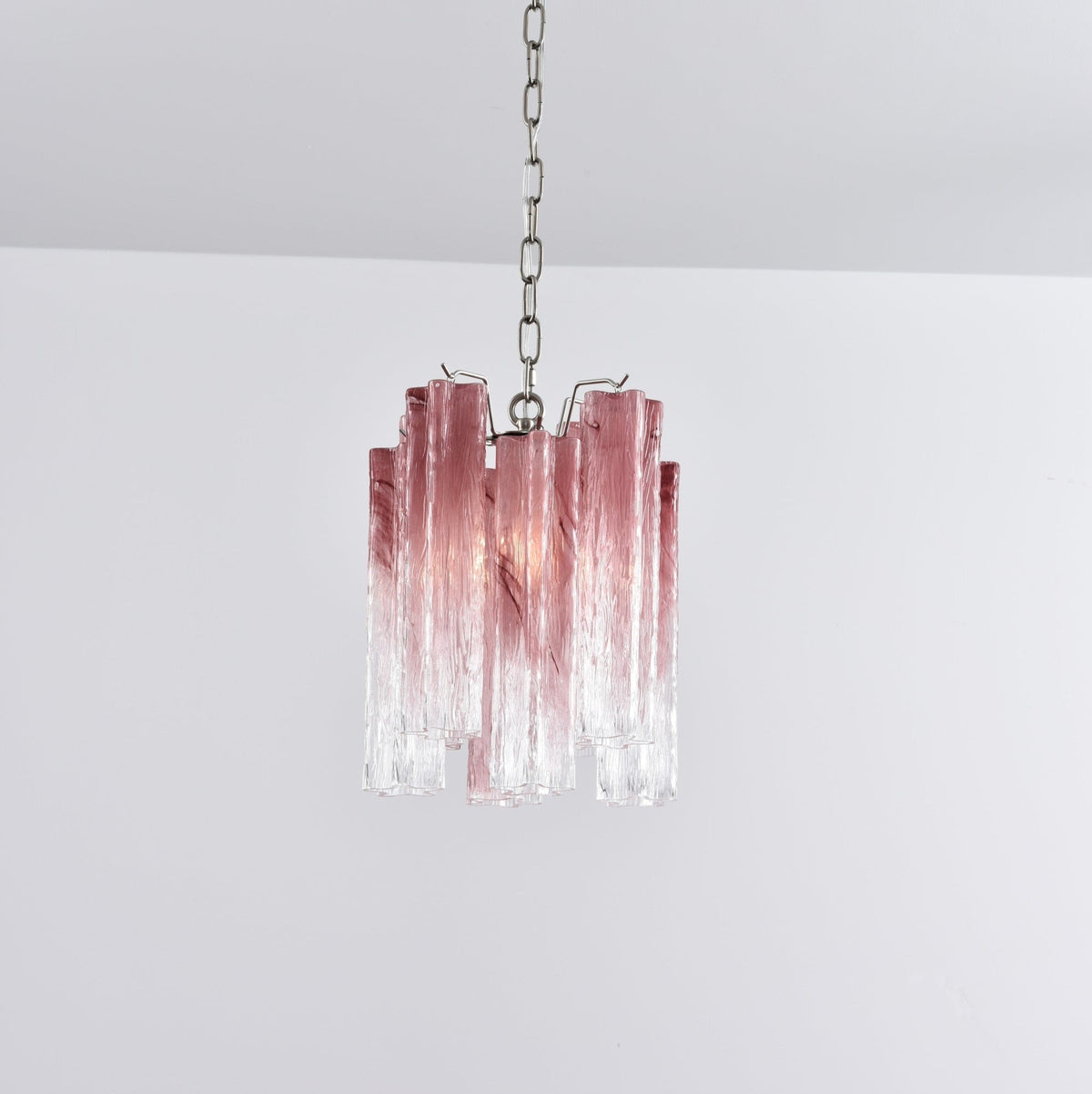 Peresa Lustre Rose Dégradé Murano Verre