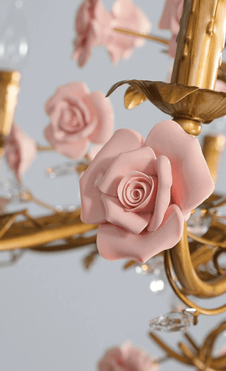 Rose Chandelier-Neutral Decor