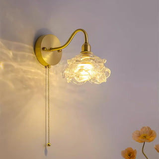 Cove Applique Murale Nordique en Laiton et Verre Rose