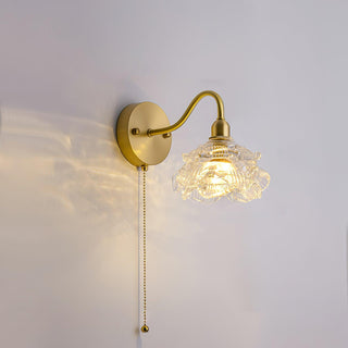 Cove Applique Murale Nordique en Laiton et Verre Rose
