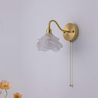 Cove Applique Murale Nordique en Laiton et Verre Rose