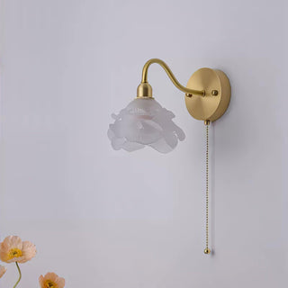 Cove Applique Murale Nordique en Laiton et Verre Rose