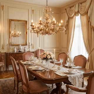 Rose Chandelier-Neutral Decor