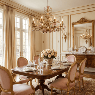 Rose Chandelier-Neutral Decor
