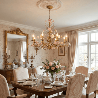 Rose Chandelier-Neutral Decor