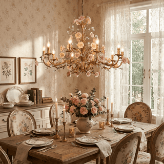 Rose Chandelier-Neutral Decor