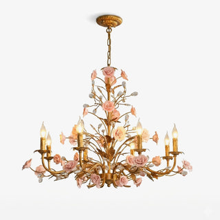Rose Chandelier-Neutral Decor