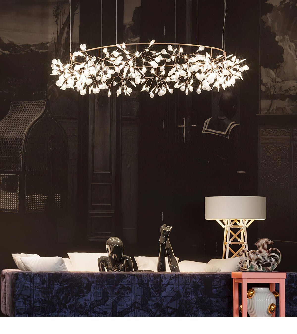 Celaria Lustre Rose Gold Firefly LED Branch