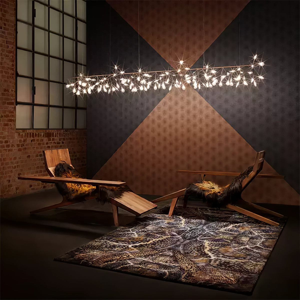 Celaria Lustre Rose Gold Firefly LED Branch