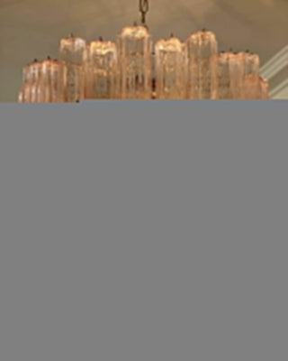 Aurora Lustre Rose Verre Tubes Superposé Moderne