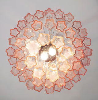 Aurora Lustre Rose Verre Tubes Superposé Moderne