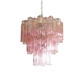 Aurora Lustre Rose Verre Tubes Superposé Moderne