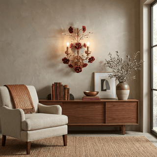 Rose Wall Sconce-Neutral Decor