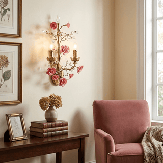 Rose Wall Sconce-Neutral Decor