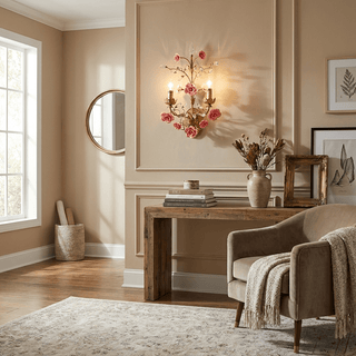 Rose Wall Sconce-Neutral Decor