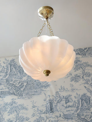 Lustra Lustre Verre Bol Laiton Chaîne