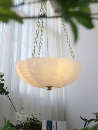 Lustra Lustre Verre Bol Laiton Chaîne